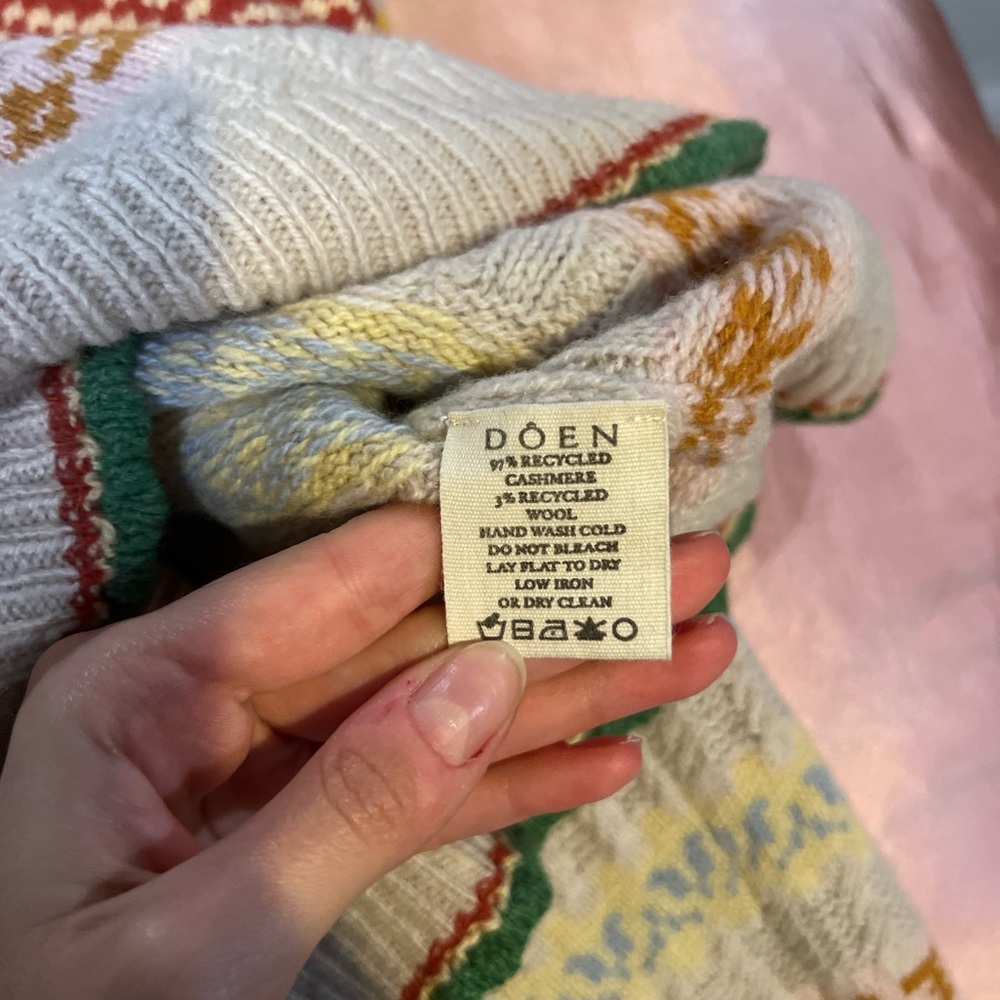 Doen Cashmere Wool Brynn Fair Isle Sweater - Picture 9 of 9